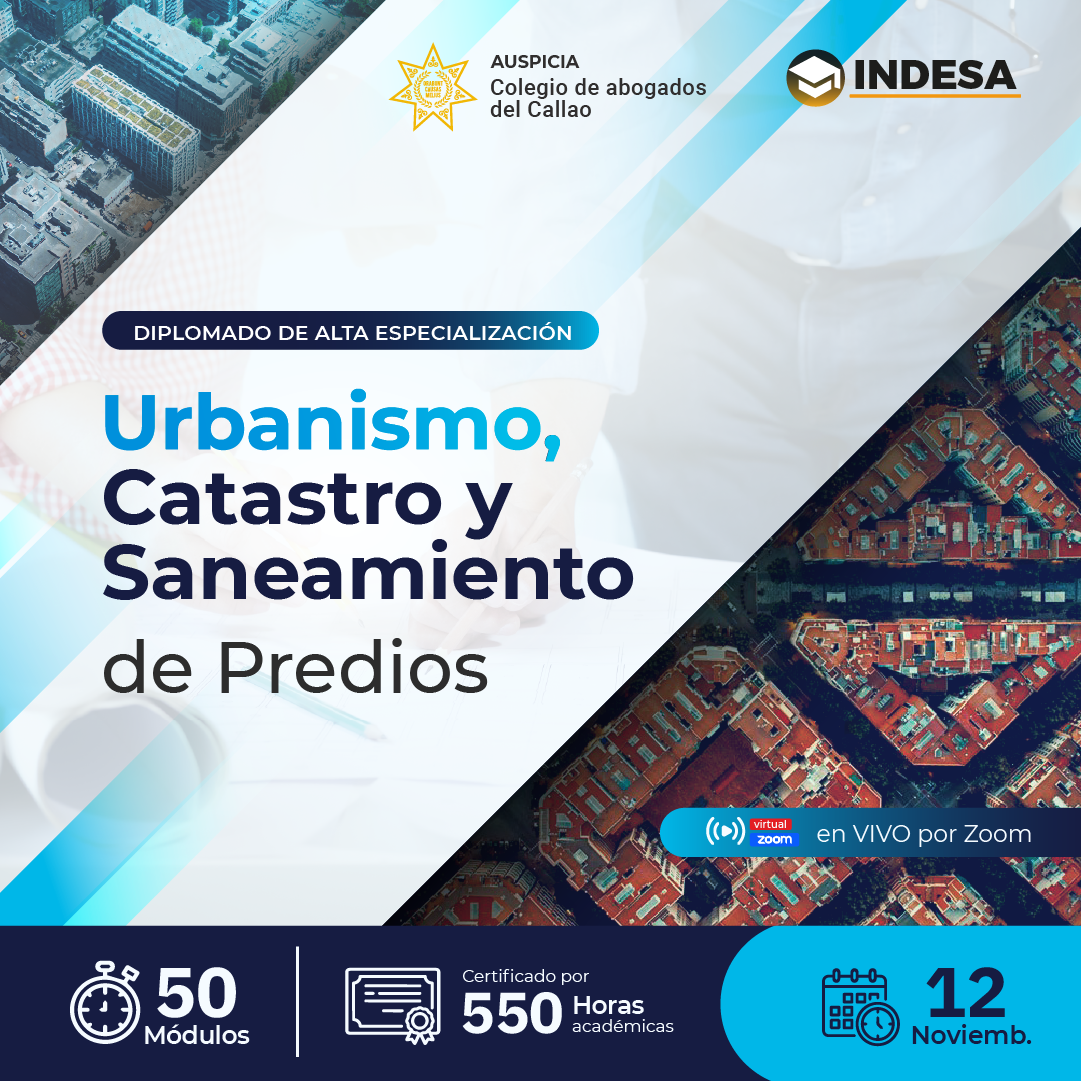 diplomado urbanismo catastro y saneamiento de predios